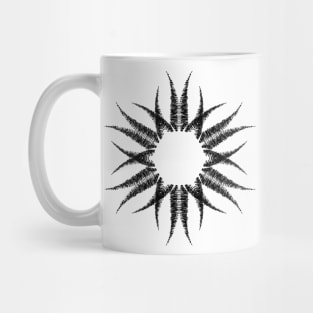 Mandala Spiky Black Mug